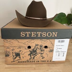 Stetson Men's 4X Powder River Felt Pinch Front Cowboy Hat 7 3/8